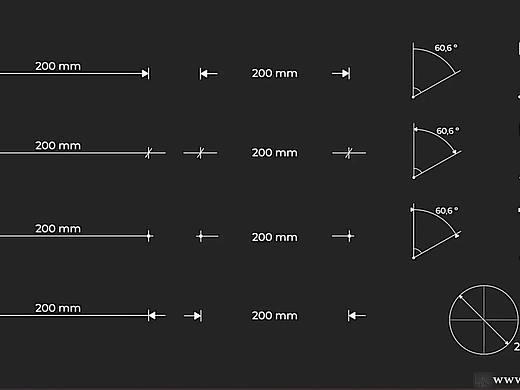 FCPX插件：15个线条长宽高距离角度尺寸标注测绘效果