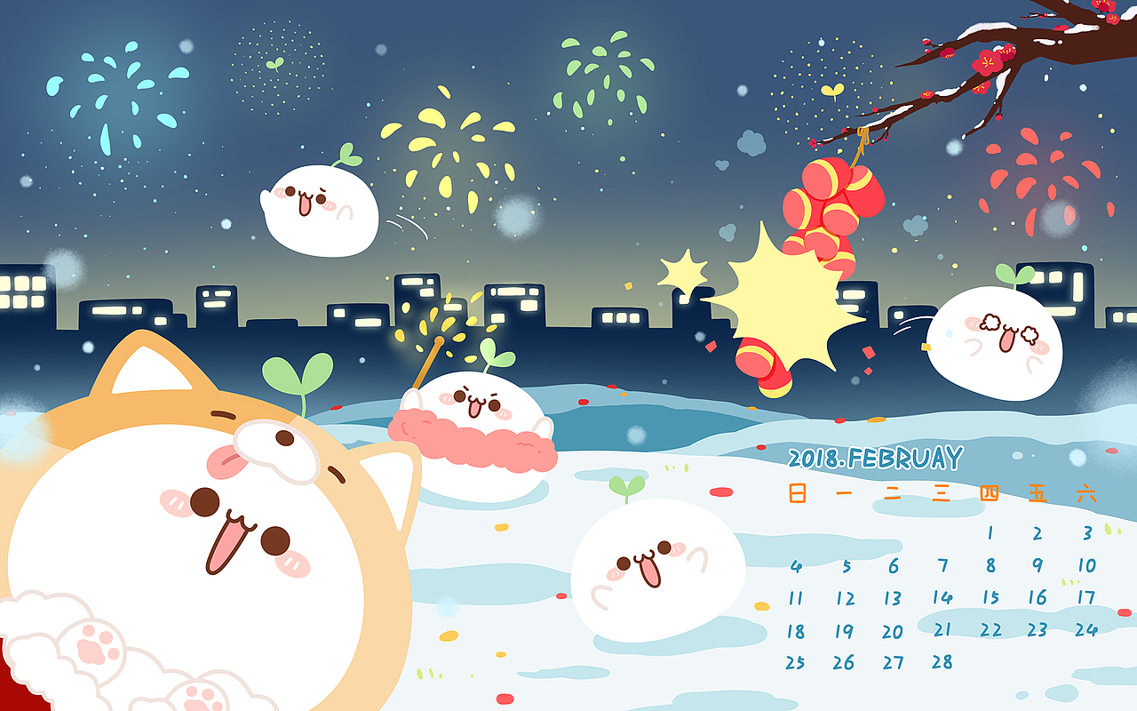 团子情侣壁纸h5设计 mojigo标签卡通q版绘本插画可爱作品信息创作时间