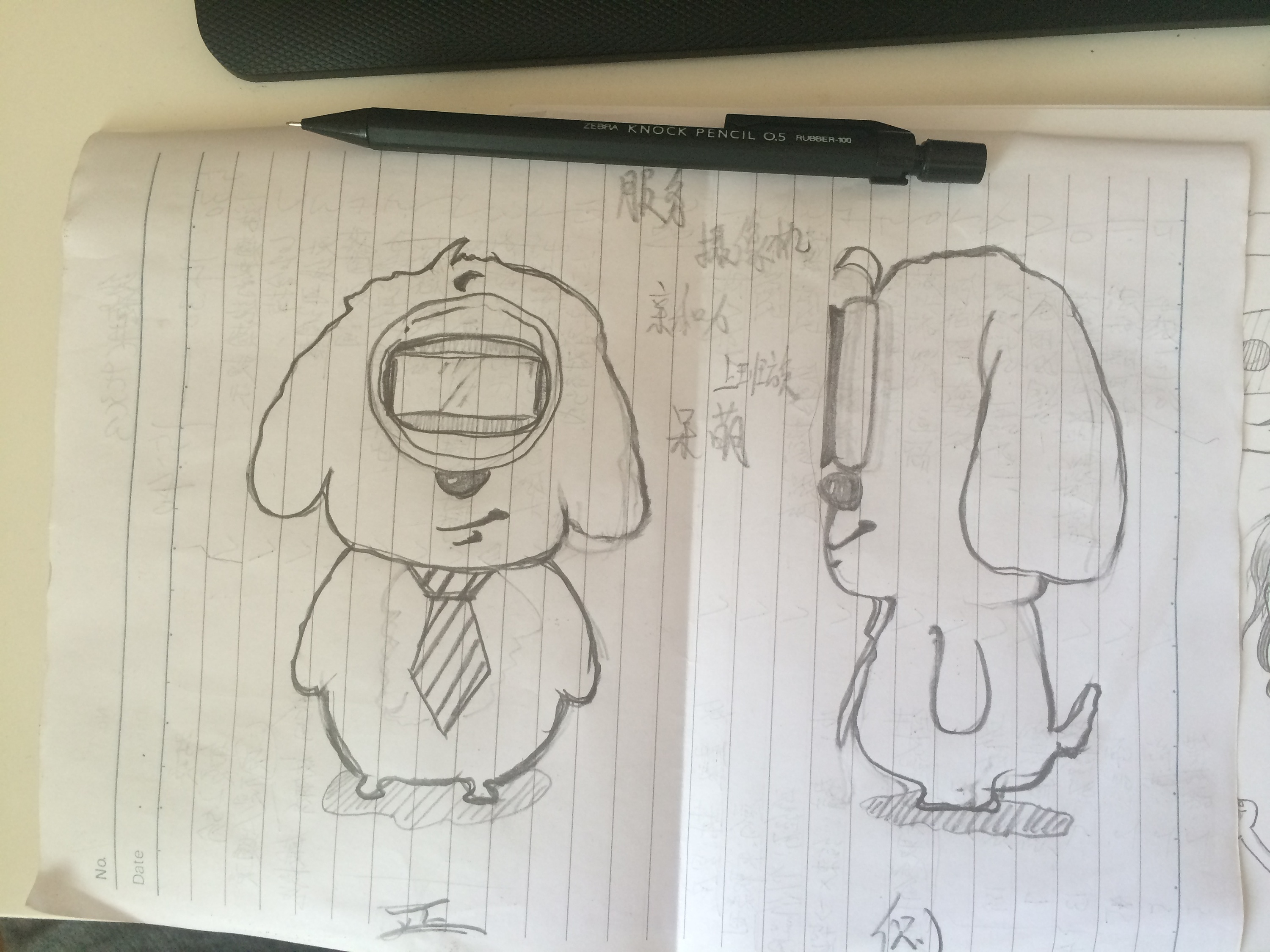 吉祥物设计 牛 相机 摄像机 萌物