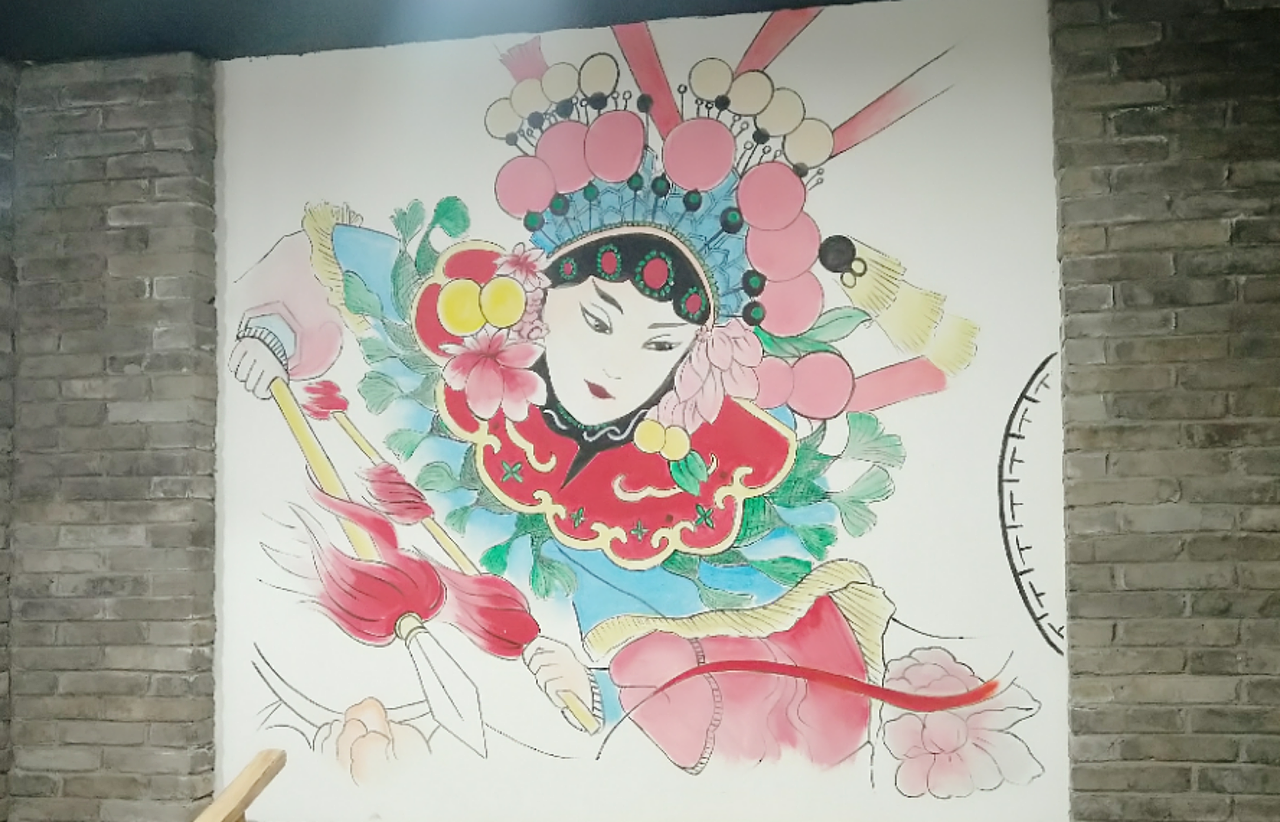 太原火锅店墙绘太原墙绘手绘壁画