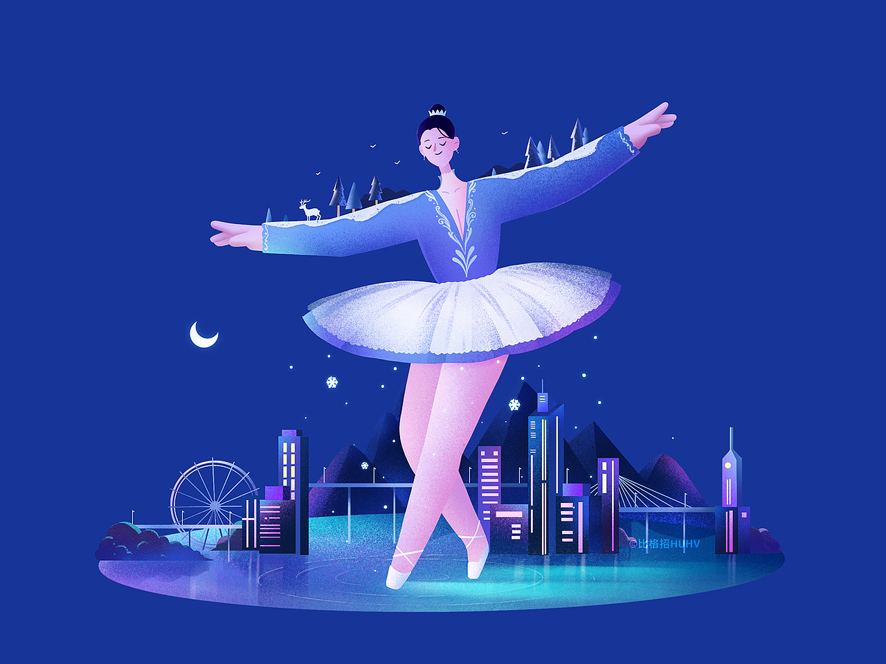 2020创意插画 | 美少女环游记（图ZMjM0MzYzNDk2） - 商业插画 - 站酷设计师比格招HUHV原创素材 - 站酷ZCOOL