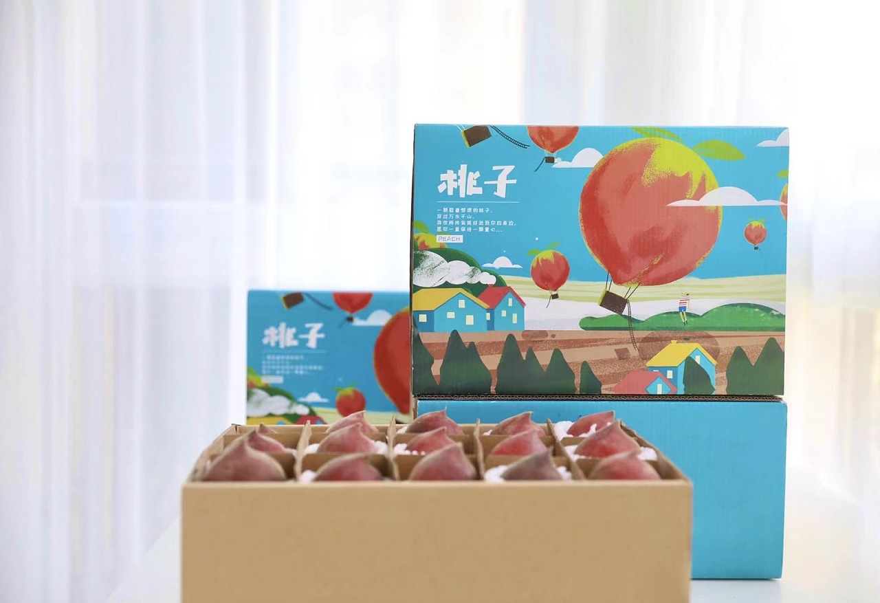 原创:手绘水果(桃子)包装设计