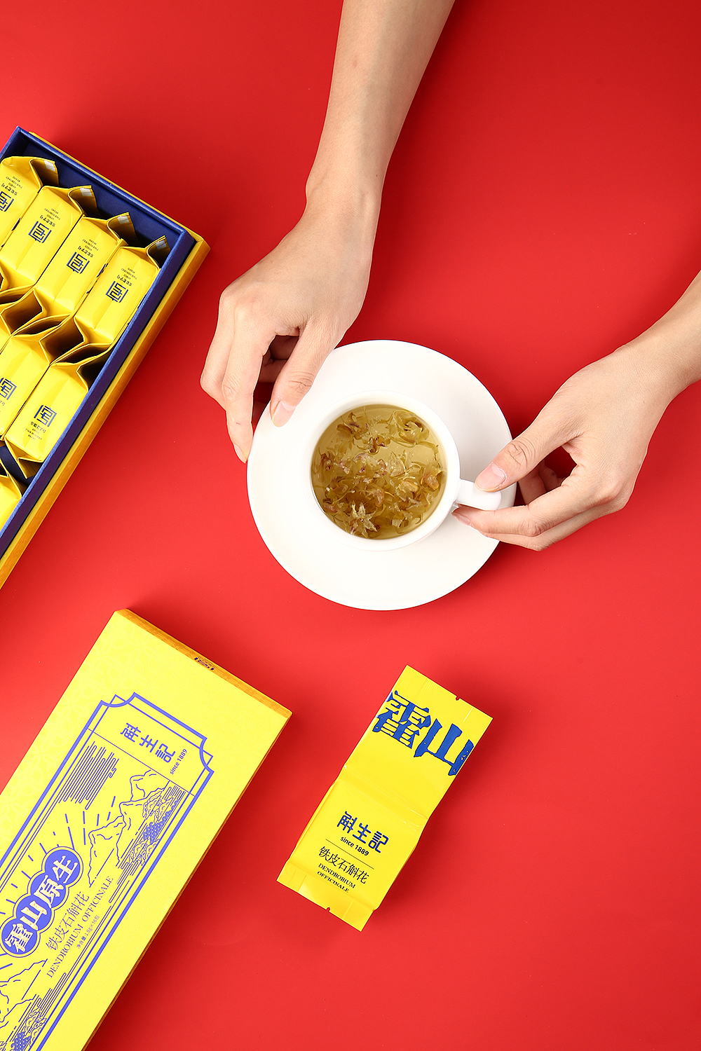 斛生记【霍山原生】系列石斛花茶包装设计