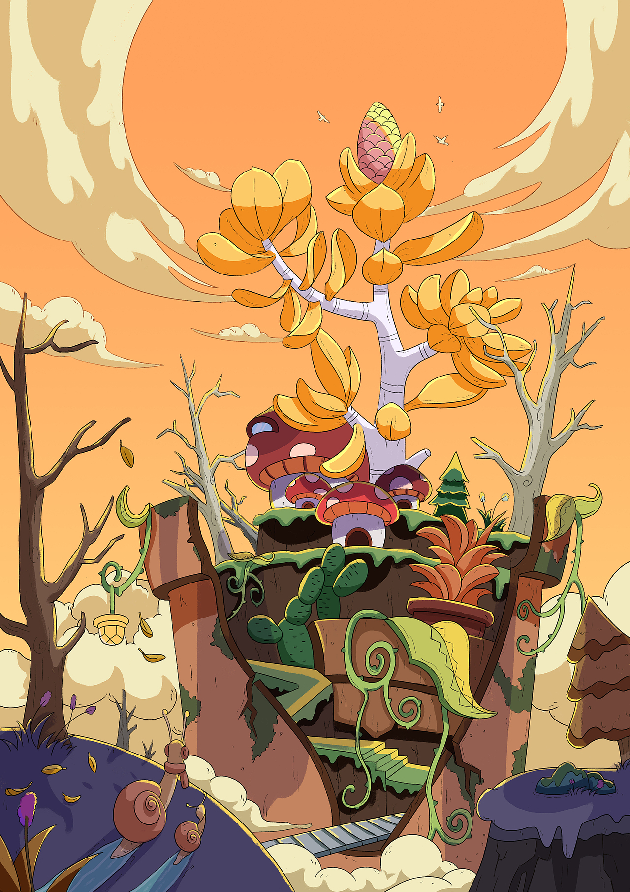 花盆与多肉|插画场景（图ZMjY1MzEzMTcy） - 商业插画 - 站酷设计师高糖的咸鱼ivan原创素材 - 站酷ZCOOL