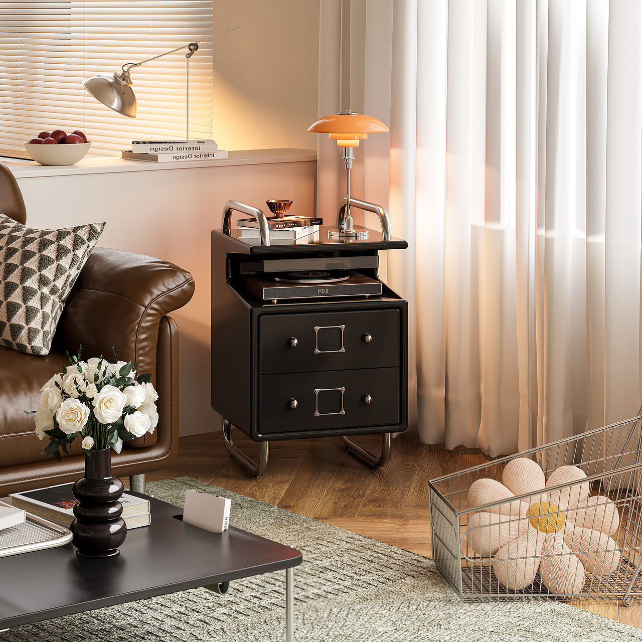 奶油床头柜（图ZMzU4NzExNzk2） - 生活用品 - 站酷设计师川田野产品新闻发原创素材 - 站酷ZCOOL