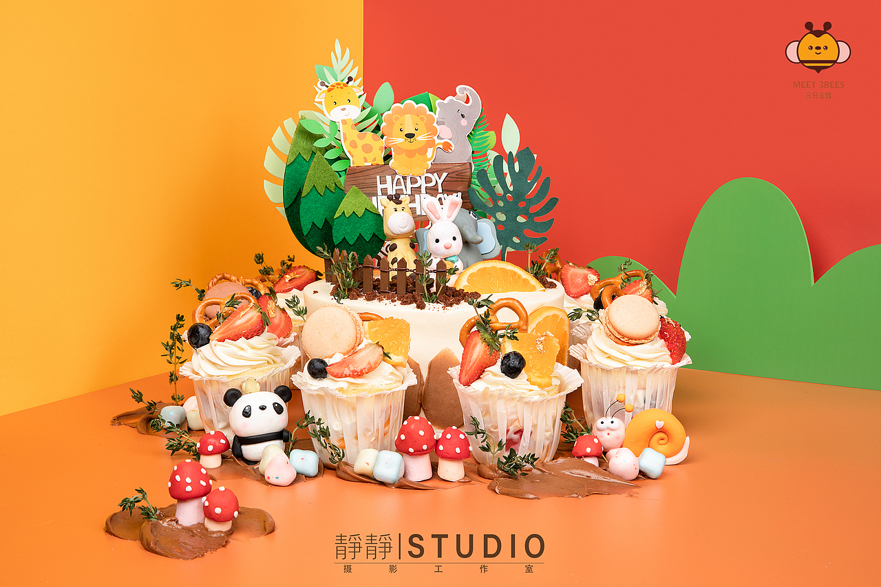 动物丛林的世界蛋糕（图ZMjY2Mzc4NTY0） - 美食摄影 - 站酷设计师cheung_静静原创素材 - 站酷ZCOOL