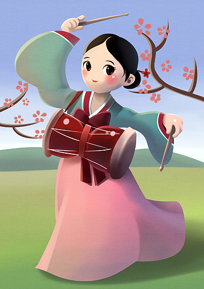 少數(shù)民族插畫 1（圖ZODkxNTU2MDg=） - 創(chuàng)作習(xí)作 - 站酷設(shè)計(jì)師烏蘭鐵木1993原創(chuàng)素材 - 站酷ZCOOL