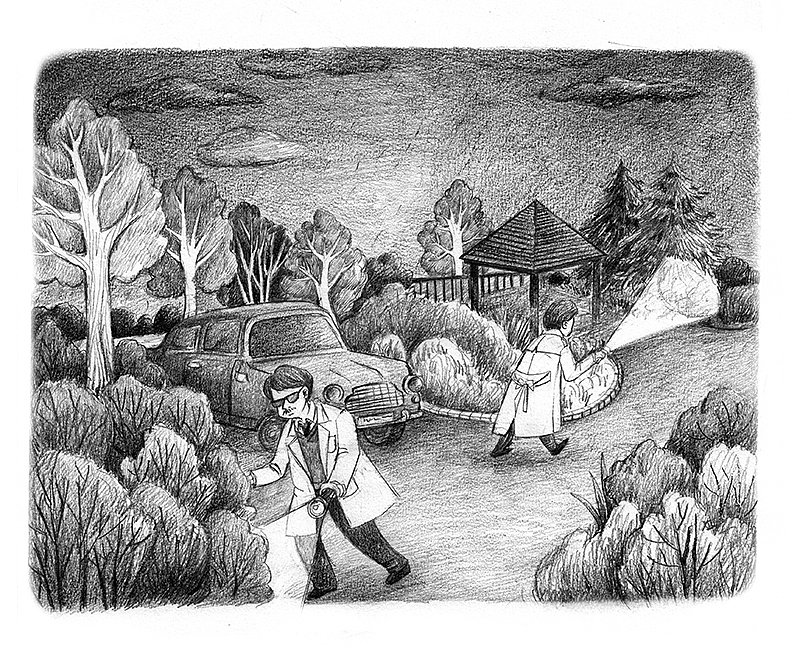 儿童图书插画 黑白插图 铅笔手绘