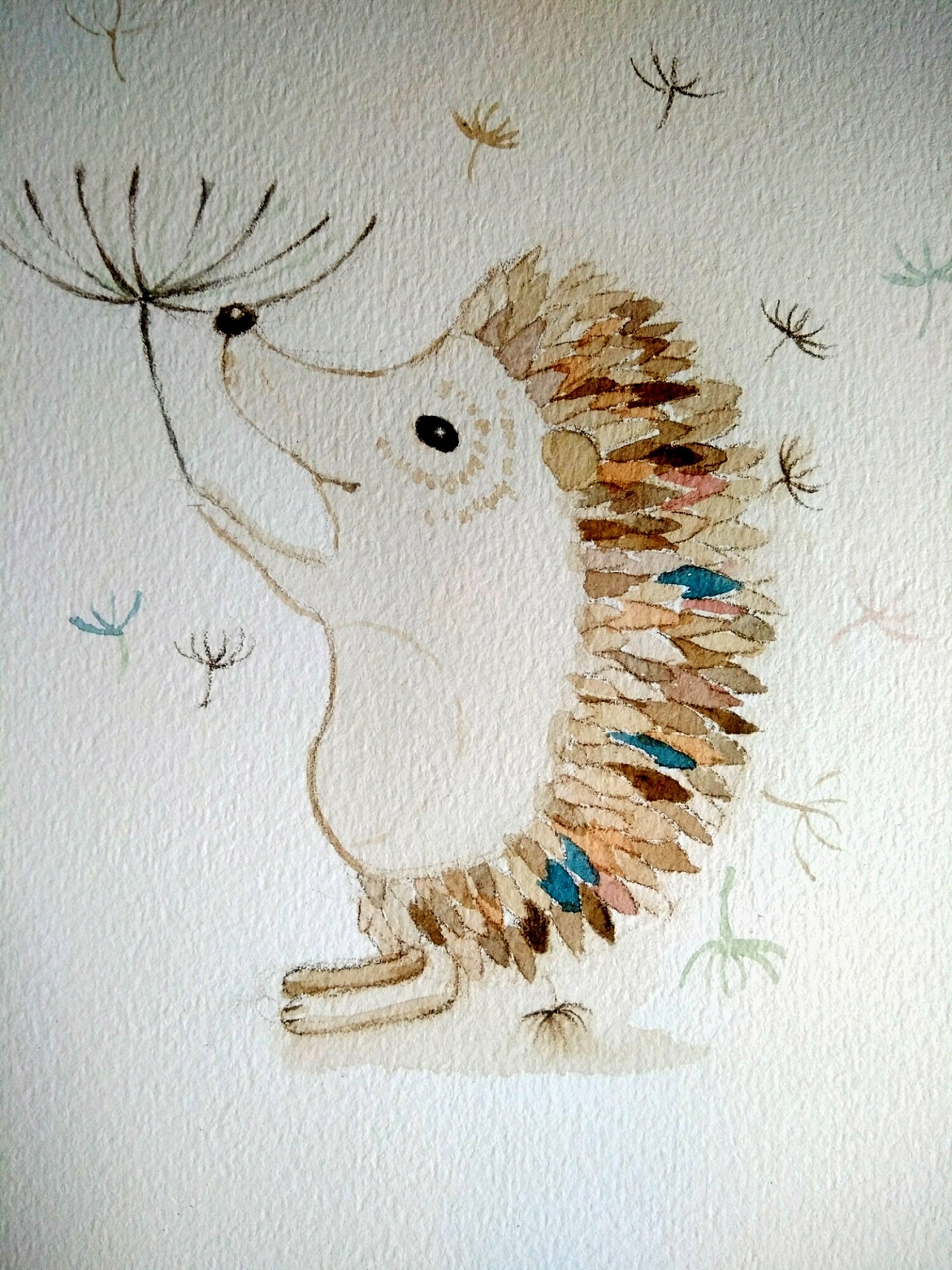 画一只呆萌的小刺猬