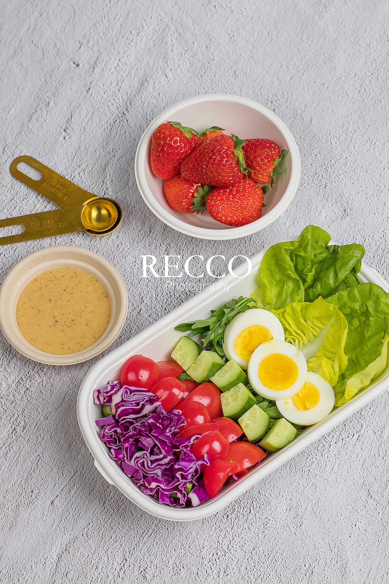 /RECCO/一次性环保餐具透明塑料包装盒产品美食摄影