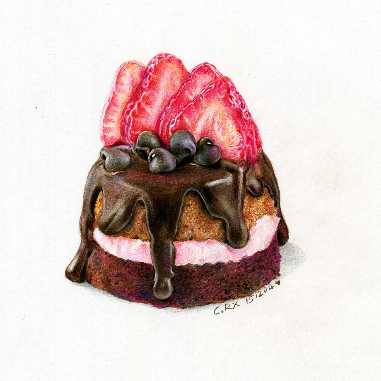 草莓慕斯蛋糕|插画|插画习作|阿包要努力 - 原创作品 - 站酷 (ZCOOL)