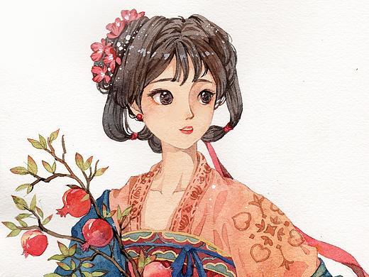 古风人物水彩练习