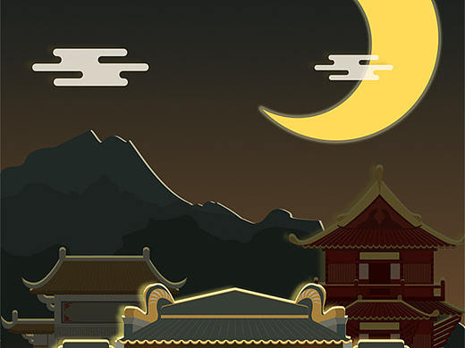 岭南建筑插画 