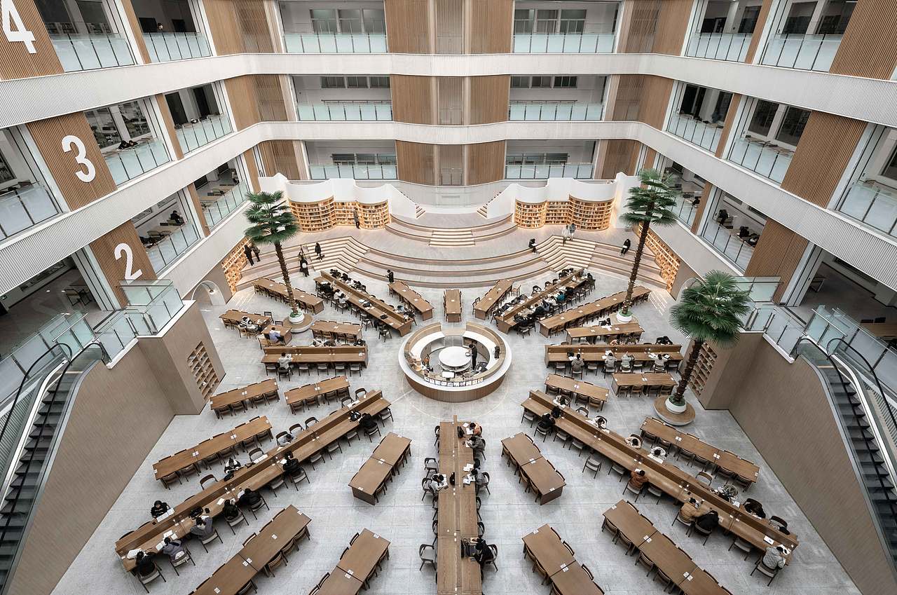 商丘学院图书馆 | Shangqiu University Library（图ZMjYyNDM2NDUy） - 其他空间 - 站酷设计师YINIAN壹念叁仟原创素材 - 站酷ZCOOL