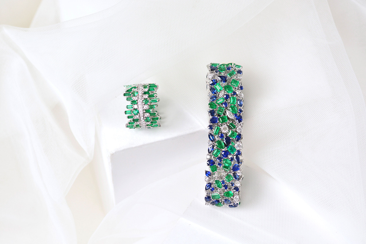 设计师作品|祖母绿蓝宝石套件