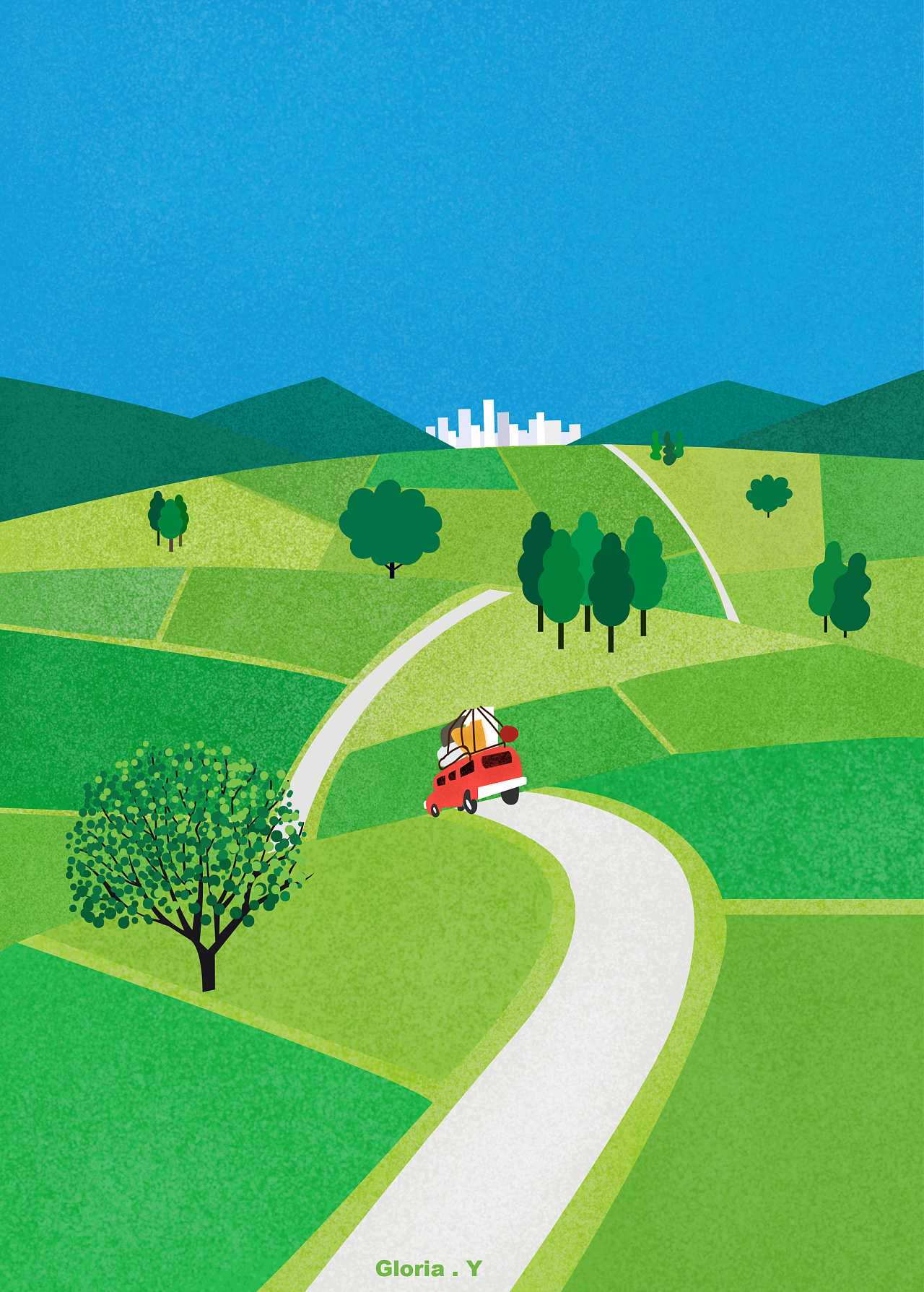 四月,你所谓的远方就在不远的地方|插画|创作习作