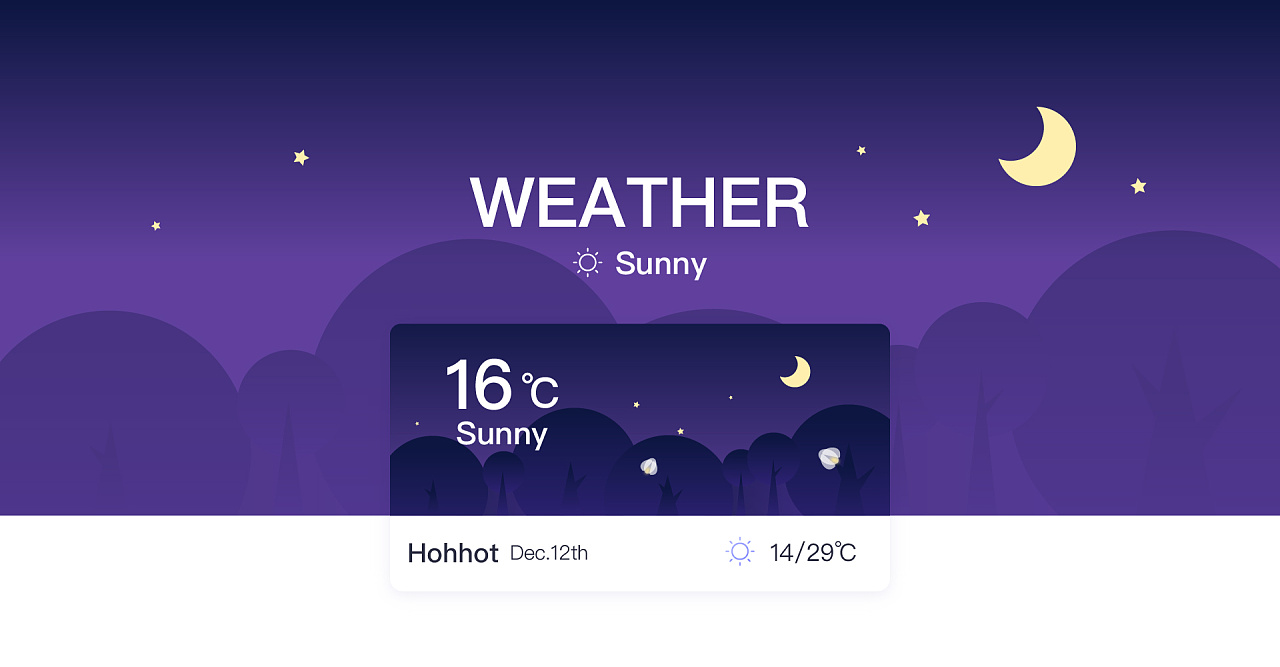 天气主题插画|UI|主题\/皮肤|山林小猎人 - 原创作