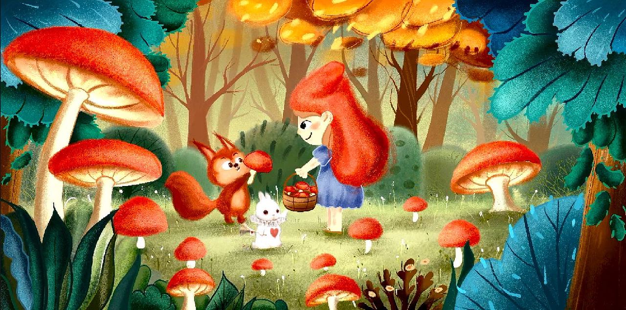 《小红帽》插画绘本