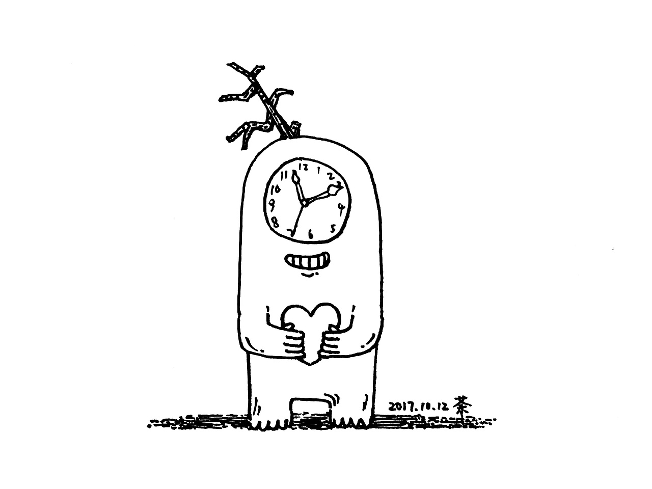 《时间人》
这是一份长久的爱,<br>我站在这里只为你等待。<br>体会过四季交替的重来,<br>也感受过铭记着严寒带来的苍白。<br><br>2017年10月12日。<br>荼说。