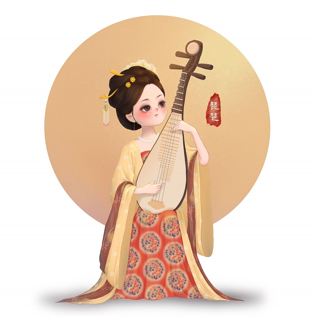 民乐系列（图ZMjkwNzc1ODk2） - 商业插画 - 站酷设计师一只梨梨sally原创素材 - 站酷ZCOOL