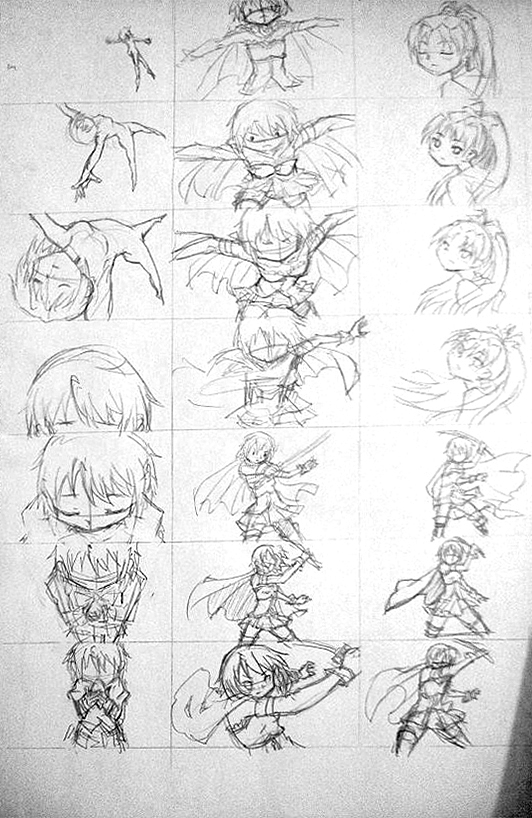 杂乱的手稿练习集合