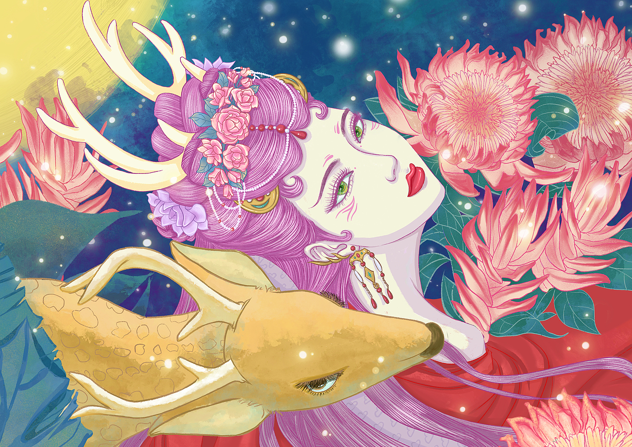你见过我的小鹿吗？（图ZMjg4MTExMzky） - 商业插画 - 站酷设计师李玥燃原创素材 - 站酷ZCOOL