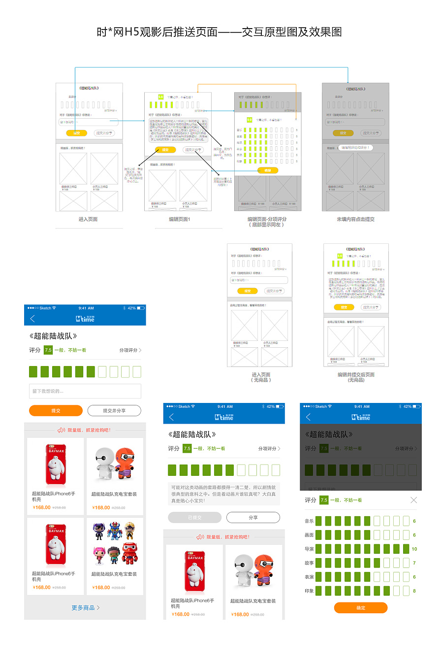 电商app原型图和效果图14年