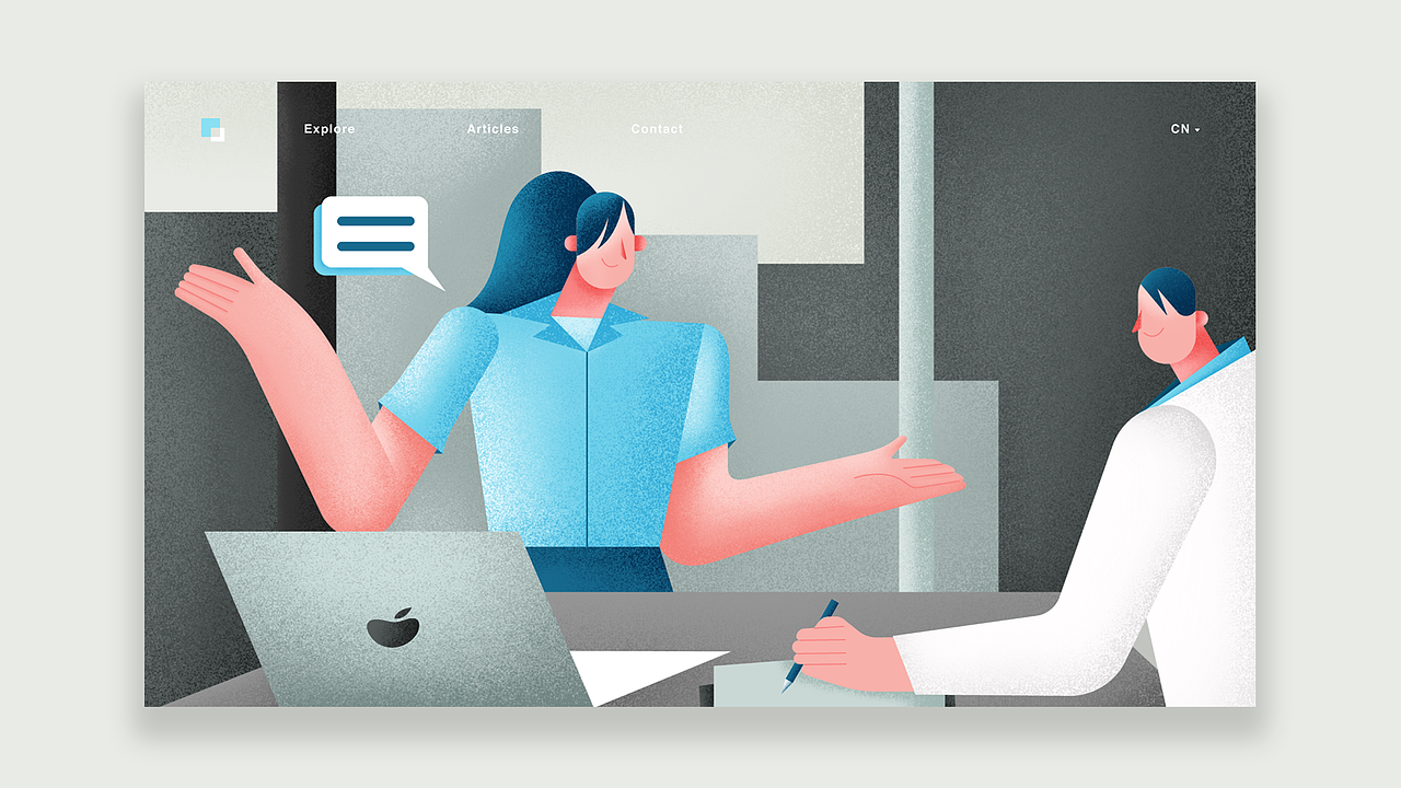 噪点插画 - 工作场景（图ZMjI4Nzk3NzQ4） - 创作习作 - 站酷设计师Quinn_Chen原创素材 - 站酷ZCOOL