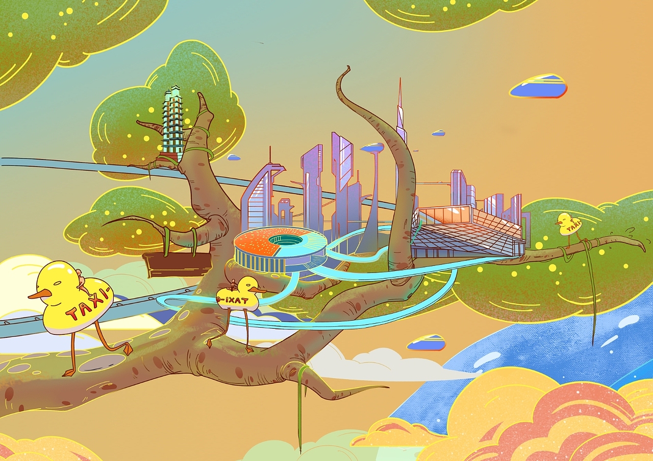 华侨城地产插画（12月台历）（图ZMjIwNTM0Mjg0） - 商业插画 - 站酷设计师李知了了了原创素材 - 站酷ZCOOL