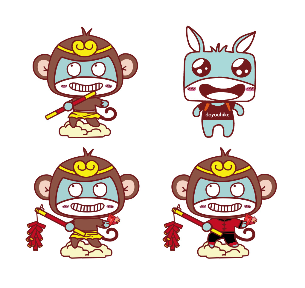 2016猴年画猴猴赛雷