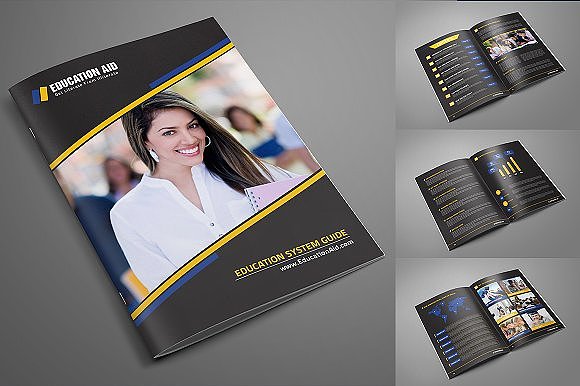 22页高端大气教育培训画册模板 (黑白两色)