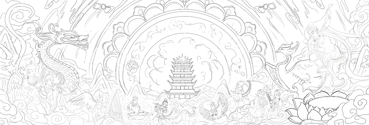 敦煌长卷插画设计