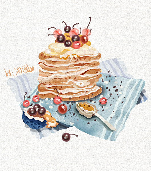 蛋糕插画临摹（图ZMTk3ODQ0NDM2） - 创作习作 - 站酷设计师一只汤圆儿原创素材 - 站酷ZCOOL