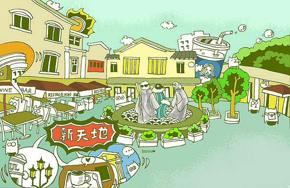 猫空·上海系列城市明信片（图ZMTY5NDkyNDg=） - 商业插画 - 站酷设计师Bigfish大鱼君原创素材 - 站酷ZCOOL