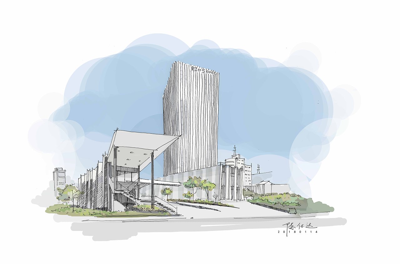 建筑手绘-18/01