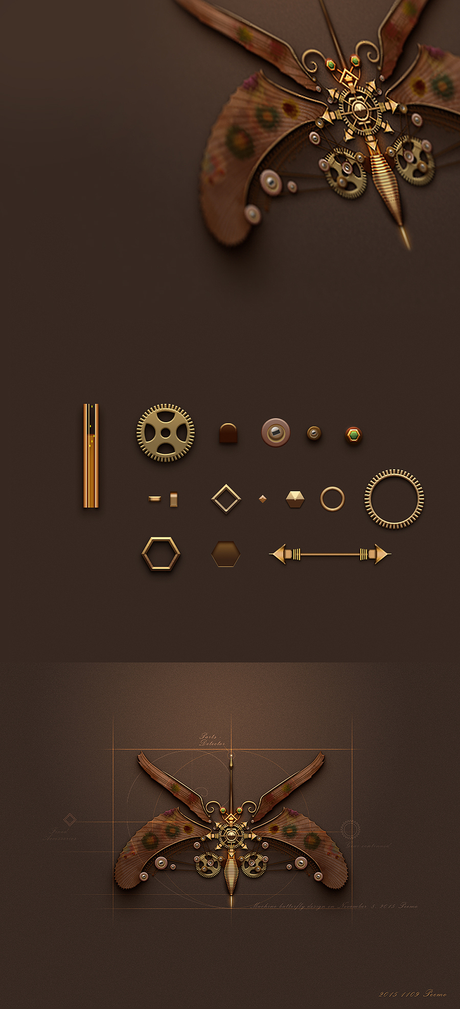 蒸汽朋克幺蝴蝶，蜻蜓，还是幺蛾子？（图ZMzcyODg1MzY=） - 图标 - 站酷设计师大皮皮儿原创素材 - 站酷ZCOOL