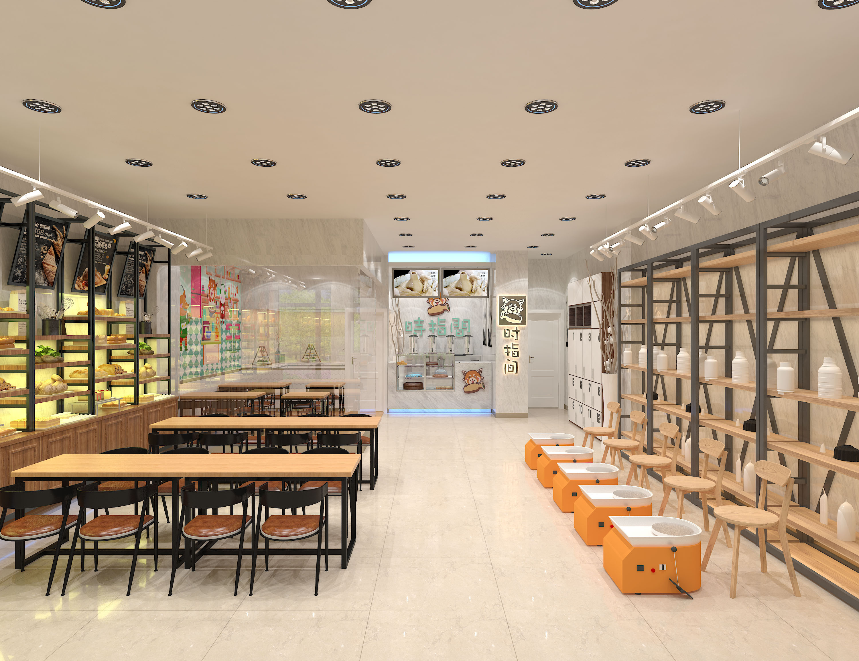 开陶艺店 时指间陶艺店加盟 动漫陶艺店装修设计