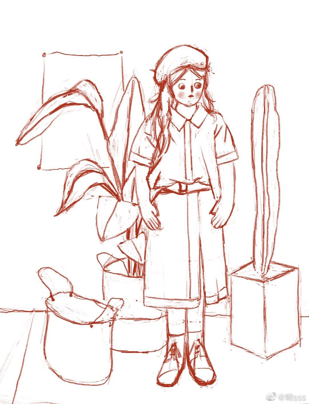 一個(gè)小過(guò)程（圖ZMTY5MzE0MDQ4） - 兒童插畫 - 站酷設(shè)計(jì)師柿子喲sss原創(chuàng)素材 - 站酷ZCOOL