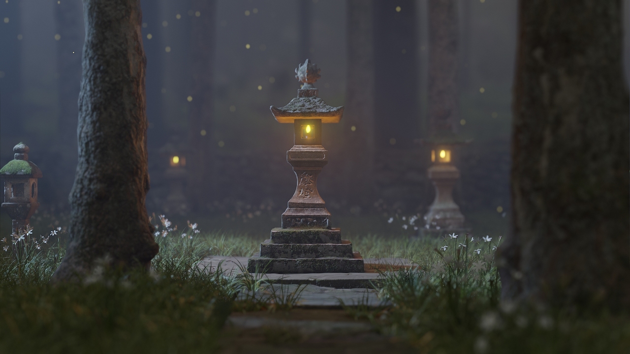 日式庭院 小场景（图ZMjQ2OTM2MDI0） - 场景 - 站酷设计师sien_ink原创素材 - 站酷ZCOOL