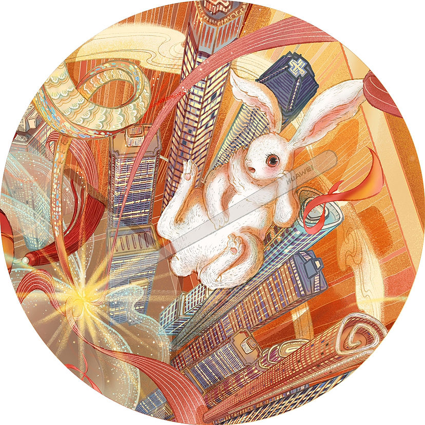 春华兔跃（图ZMzI5NTE1MTYw） - 商业插画 - 站酷设计师叶露盈原创素材 - 站酷ZCOOL