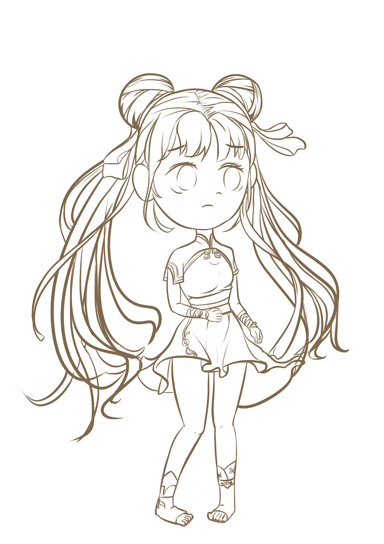 用尽洪荒之力画的灵儿