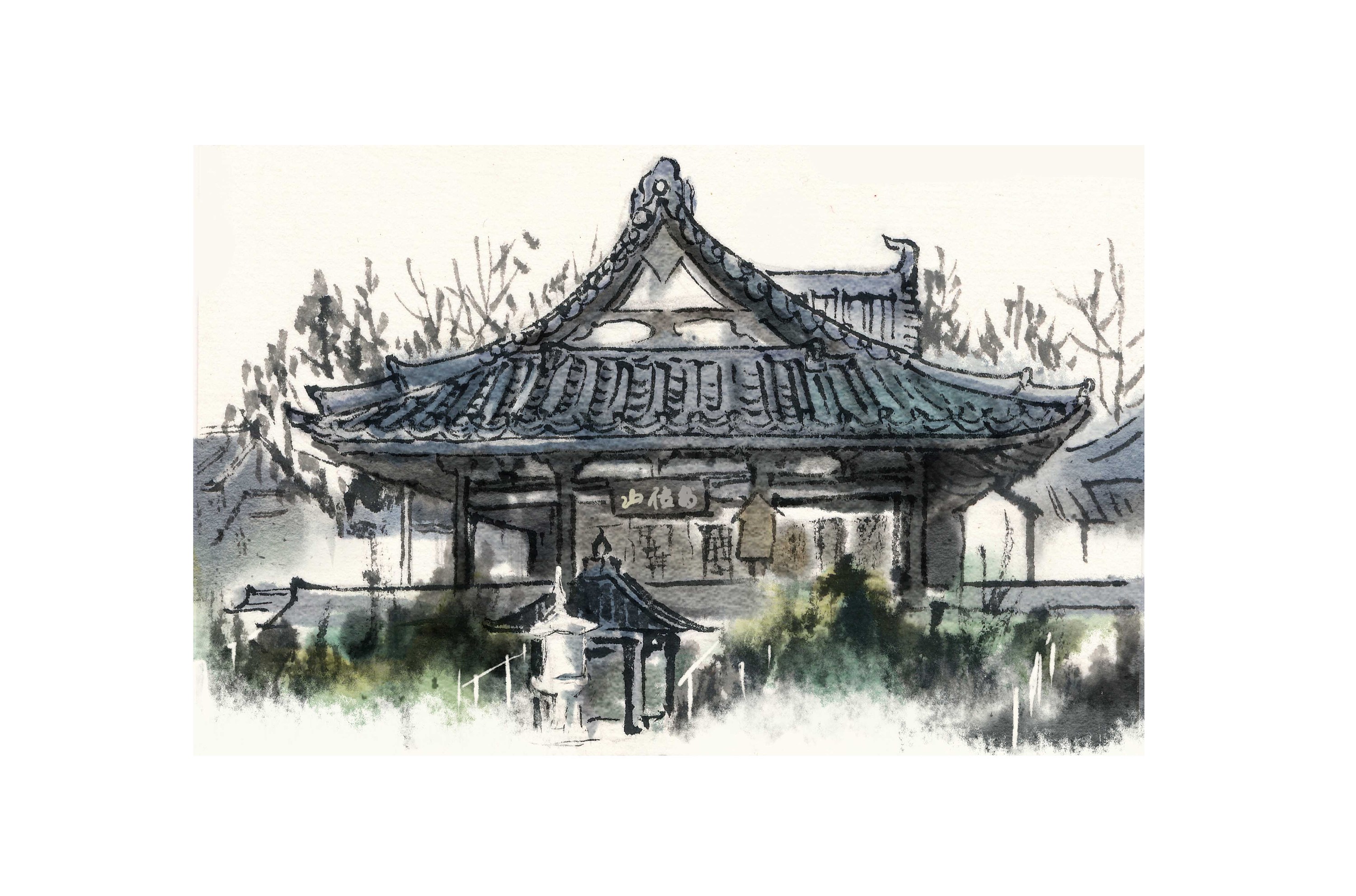 【商插】手绘日式建筑