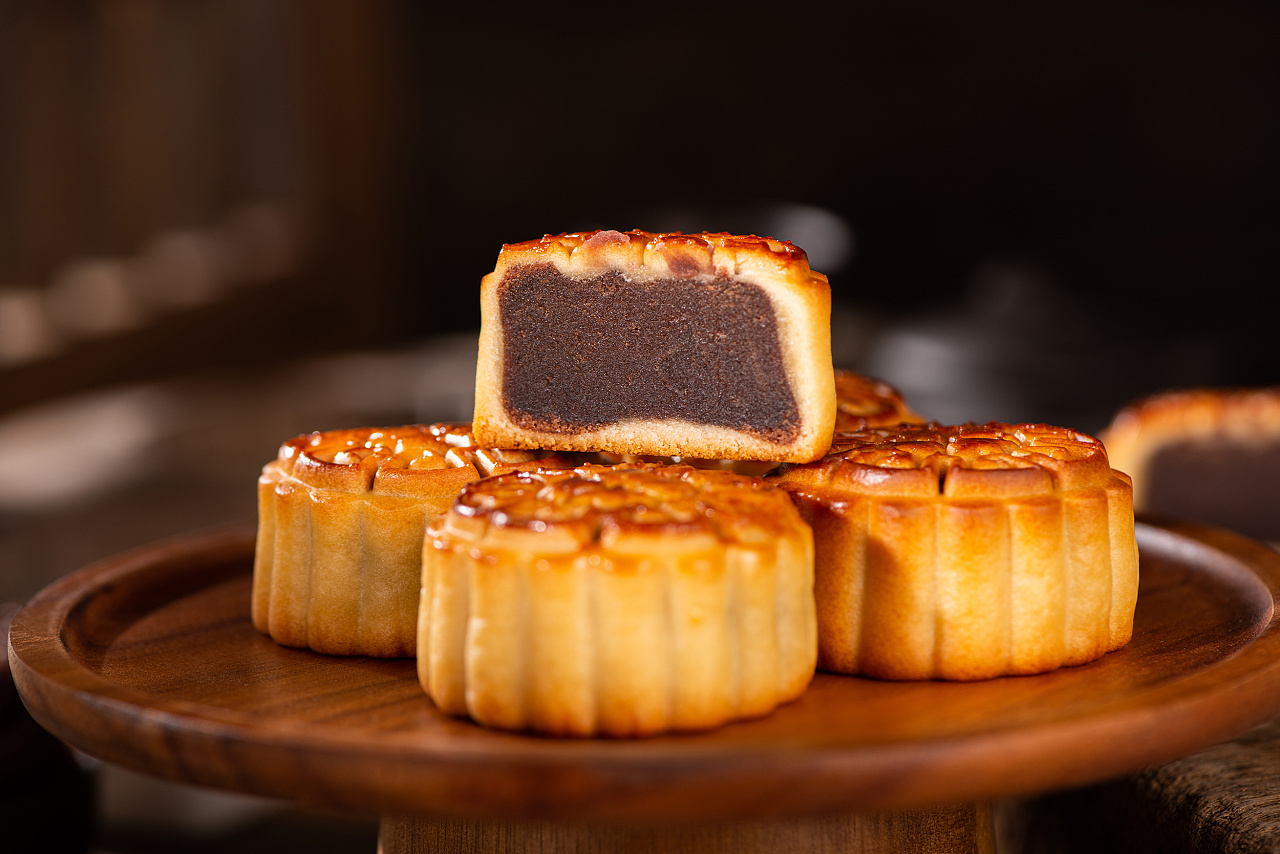 电商摄影:老上海利男居红豆沙月饼|摄影|美食摄影|映山视觉 - 原创