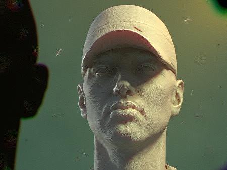 角色建模练习作品——Eminem雕像