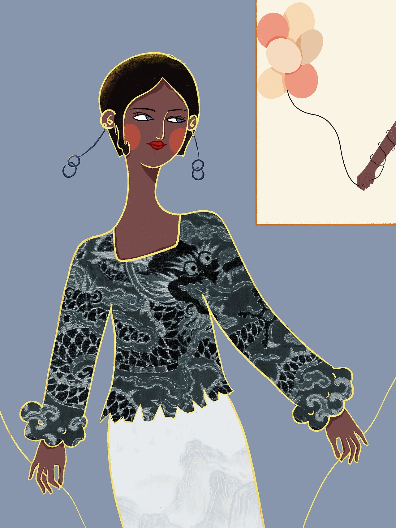 gucci时尚杂志人物插画练习打卡合集