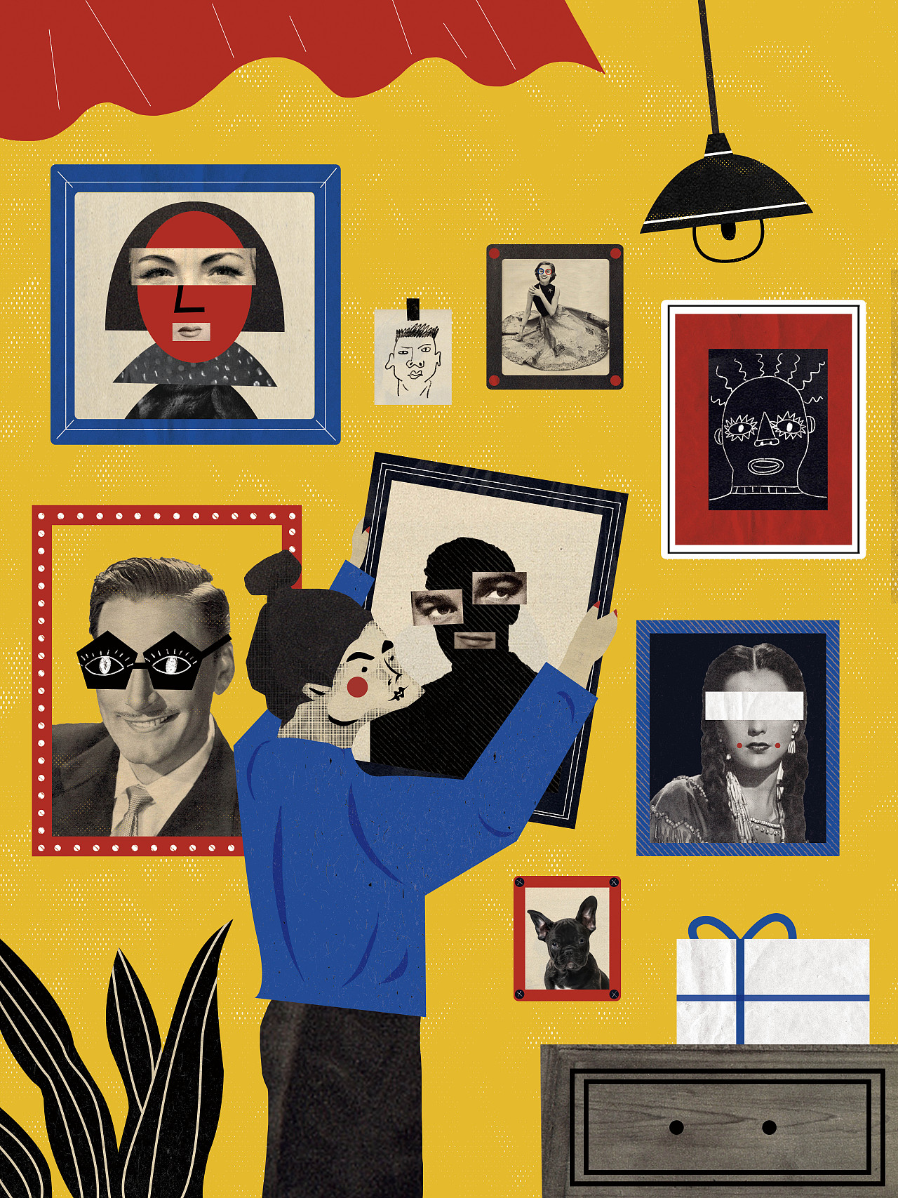 我的复古拼贴插画