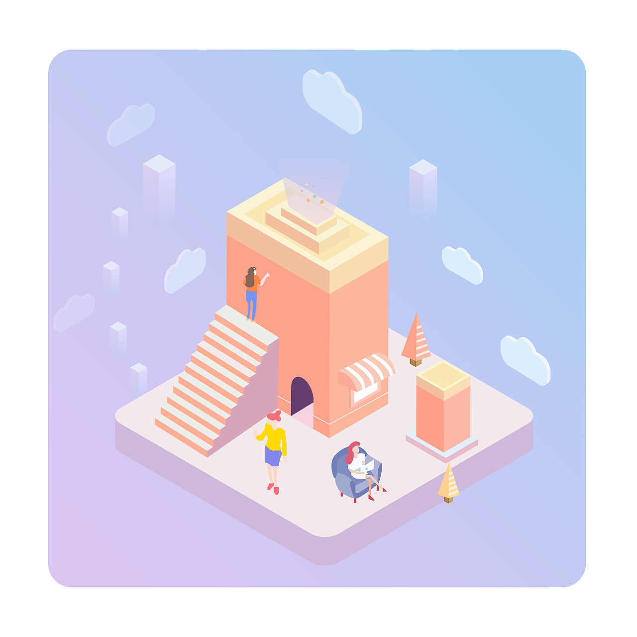 2.5D建筑（图ZMjM2MzA5MTI4） - 图案 - 站酷设计师宏仔咯原创素材 - 站酷ZCOOL