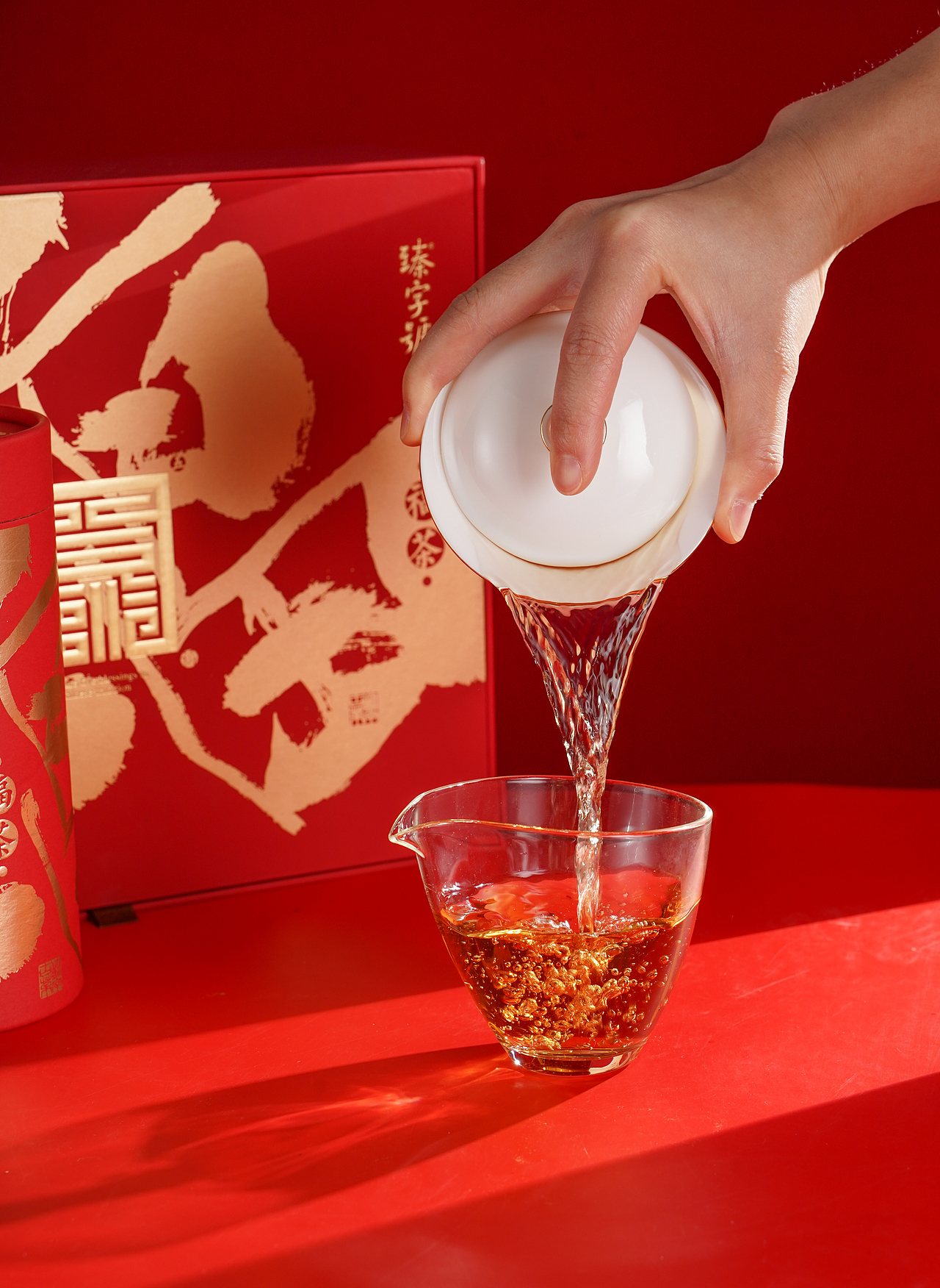 那些做过的普洱茶包装——臻字号·五福临门（图ZMzcyMDQ1ODM2） - 包装 - 站酷设计师Me喵喵原创素材 - 站酷ZCOOL