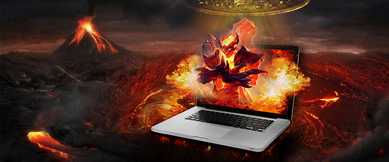 戴尔外星人笔记本电脑banner合成