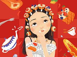 临摹的小女孩